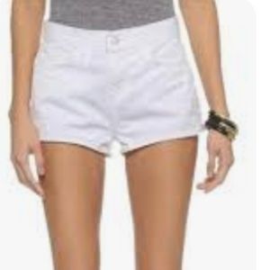 J Brand Hot Pant White Denim Shorts 26